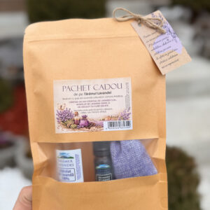 Pachet Cadou Lavanda - ulei 5ml, Hidrolat 100ml, saculet